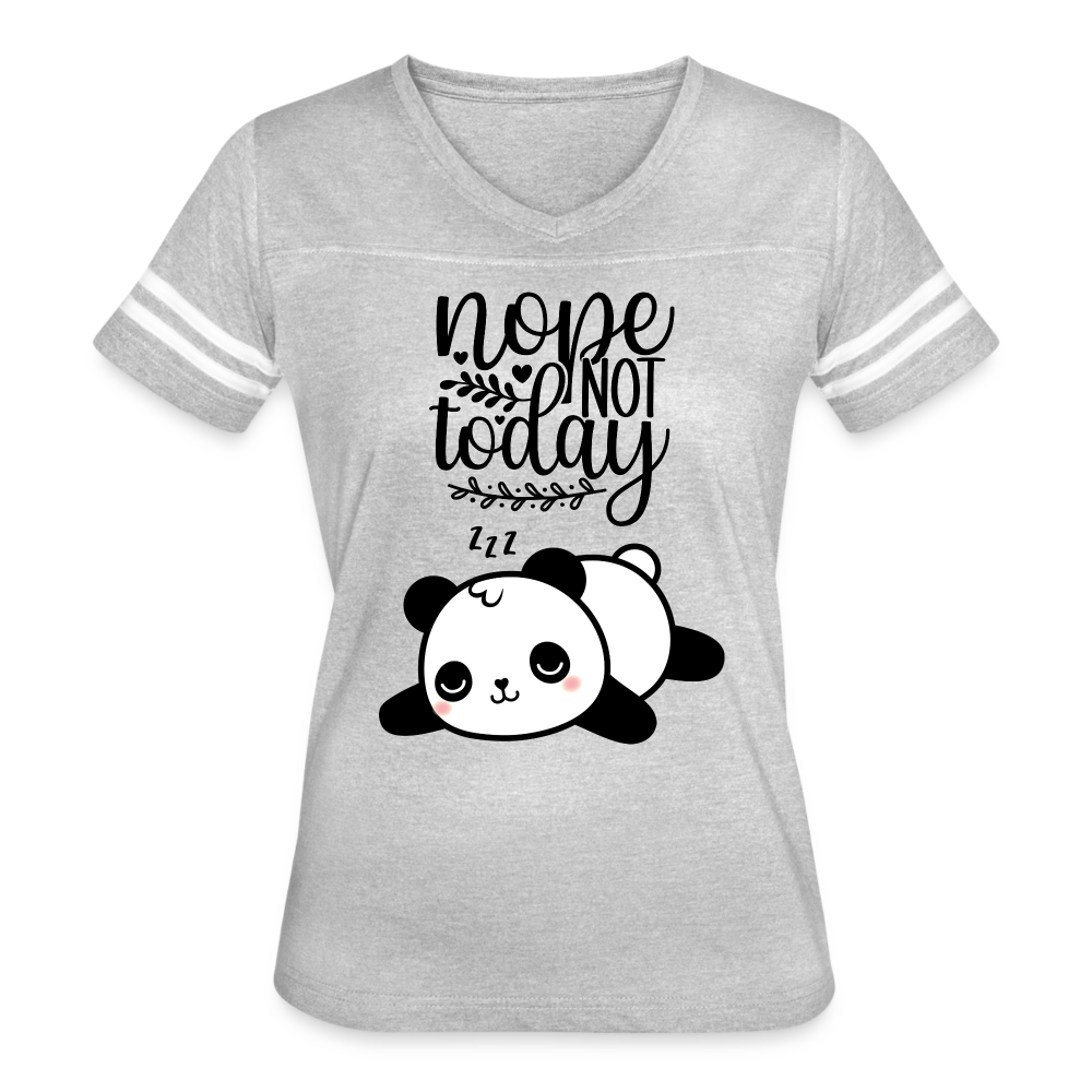Nope Not Today - Sleeping Panda - heather gray/white