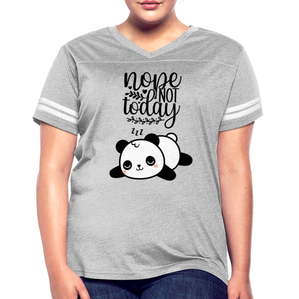 Nope Not Today - Sleeping Panda - heather gray/white